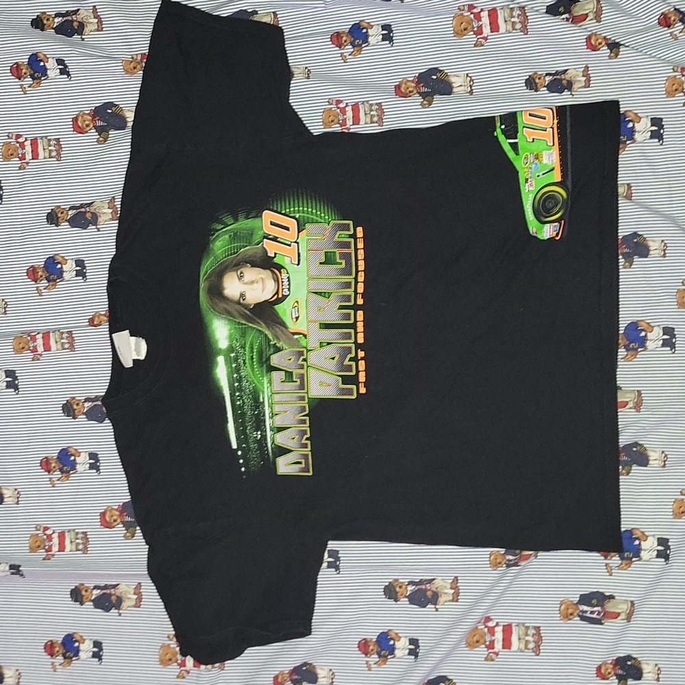 Y2K DANICA PATRICK NASCAR RACING ALL OVER PRINT T SHIRT XL